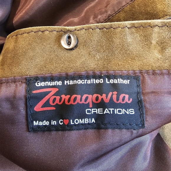 Vintage Zaragovia Brown Genuine Suede Leather Jacket / Blazer - Picture 6 of 17
